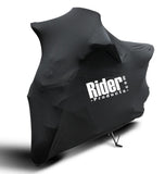 Premium Motorcycle Indoor Stretch Dust Bike Cover BLACK LARGE