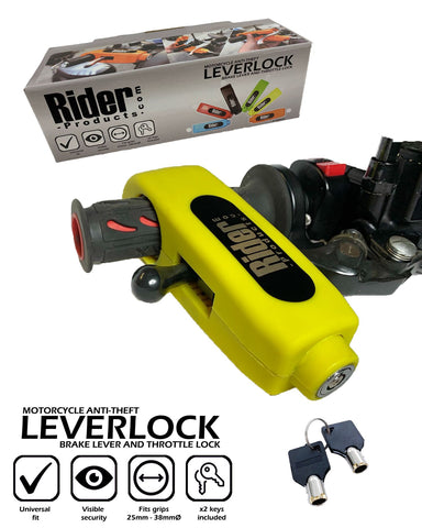 LML NUOVO 125 Rider Products RP52 Motorcycle Brake Lever Throttle Lock Yellow