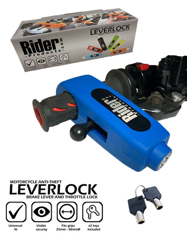 KAWASAKI ZZR1200 Rider Products RP60 Motorcycle Brake Lever Throttle Lock Blue