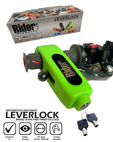 MOTO-ROMA SK125 Rider Products RP54 Motorcycle Brake Lever Throttle Lock Green